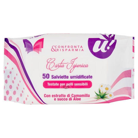 50 Salviette Umidificate Carta Igienica U! Confronta e Risparmia